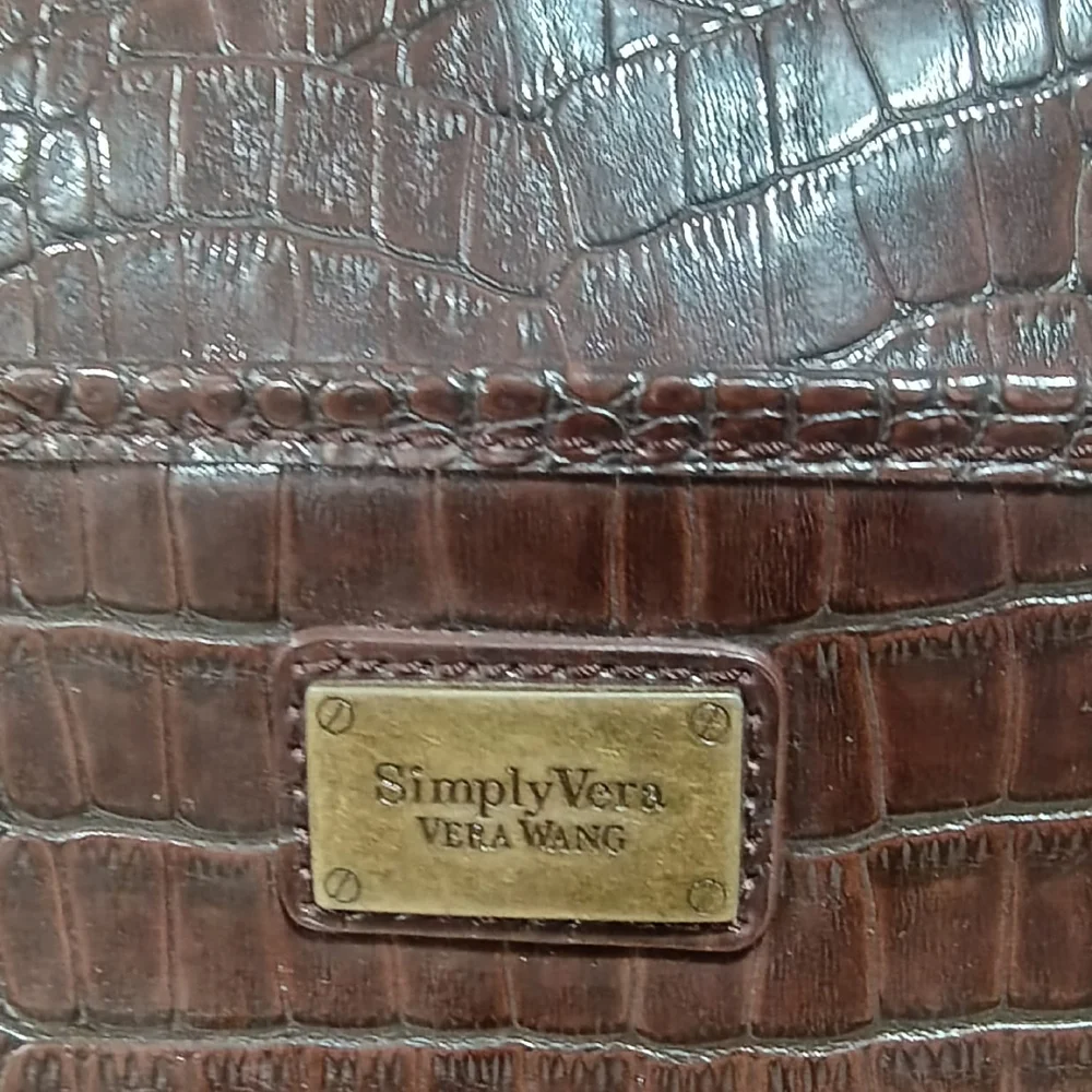 Simply Vera Vera Wang Chocolate Crocodile Shoulder Bag